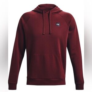 Under Armour Mens Rival Fleece Hoodie Chestnut Red